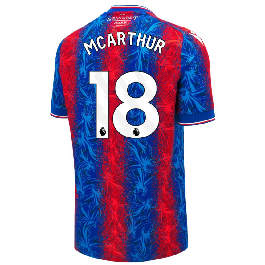 Kids Football James Mcarthur #18 Red Blue Stripes Home Jersey 2024/25 T-Shirt