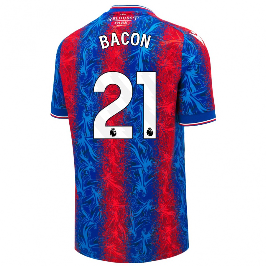 Kids Football Skye Bacon #21 Red Blue Stripes Home Jersey 2024/25 T-Shirt