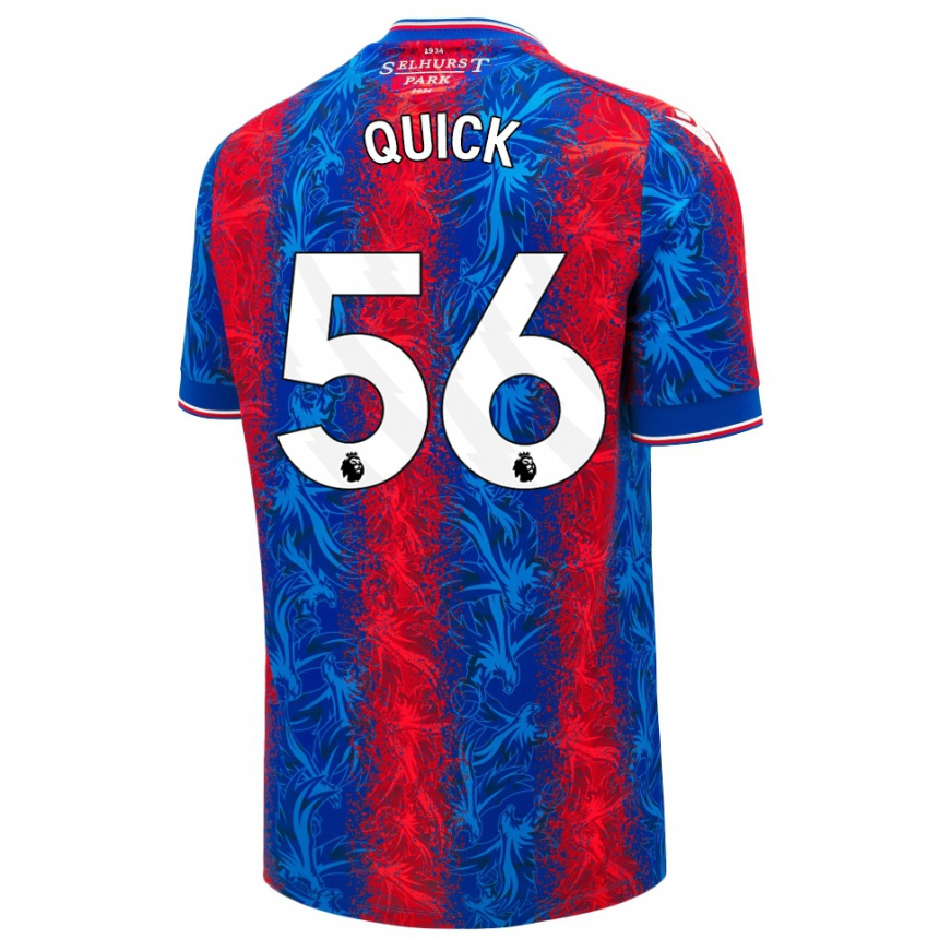 Kids Football Daniel Quick #56 Red Blue Stripes Home Jersey 2024/25 T-Shirt