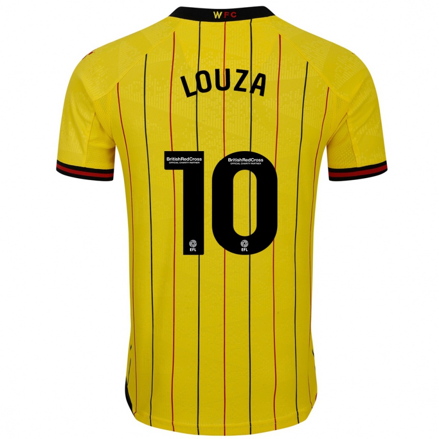 Kids Football Imrân Louza #10 Yellow Black Home Jersey 2024/25 T-Shirt