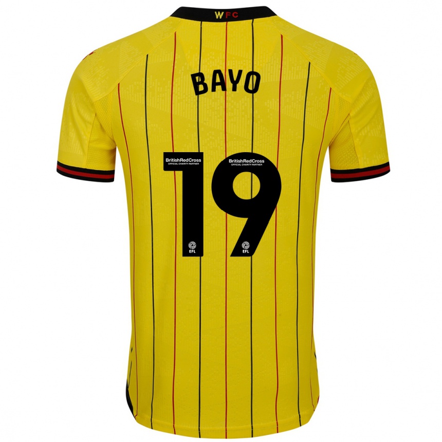 Kids Football Vakoun Bayo #19 Yellow Black Home Jersey 2024/25 T-Shirt