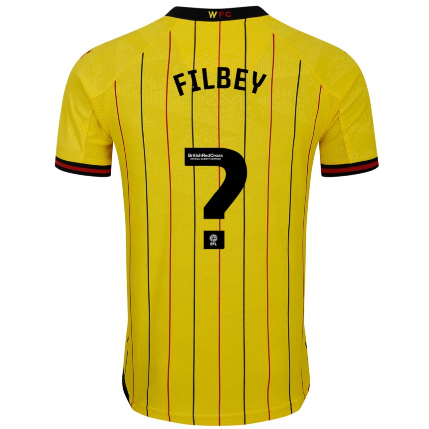 Kids Football Anna Filbey #0 Yellow Black Home Jersey 2024/25 T-Shirt