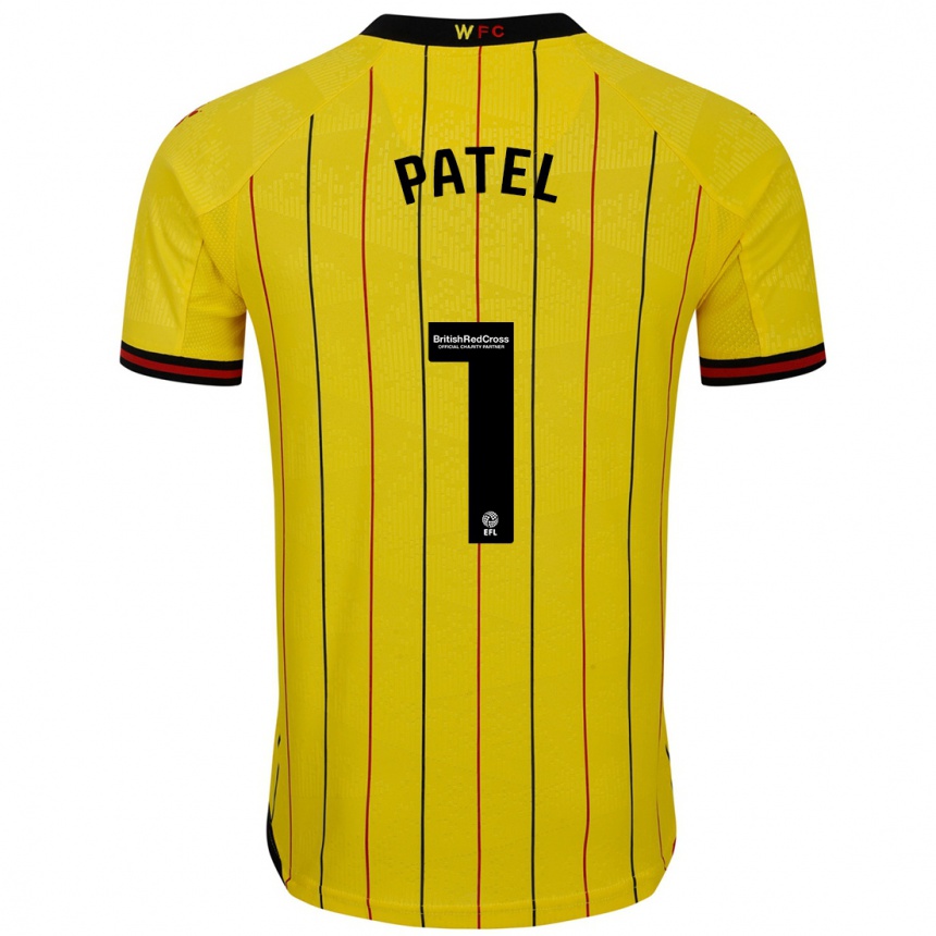 Kids Football Safia Middleton-Patel #1 Yellow Black Home Jersey 2024/25 T-Shirt