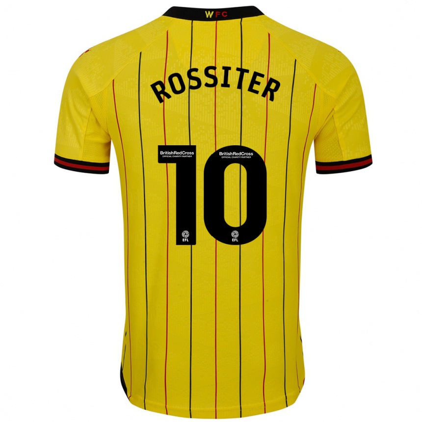 Kids Football Annie Rossiter #10 Yellow Black Home Jersey 2024/25 T-Shirt