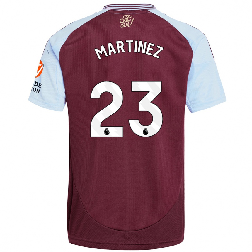 Kids Football Emiliano Martínez #23 Burgundy Sky Blue Home Jersey 2024/25 T-Shirt