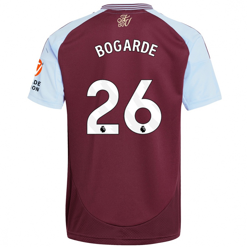 Kids Football Lamare Bogarde #26 Burgundy Sky Blue Home Jersey 2024/25 T-Shirt