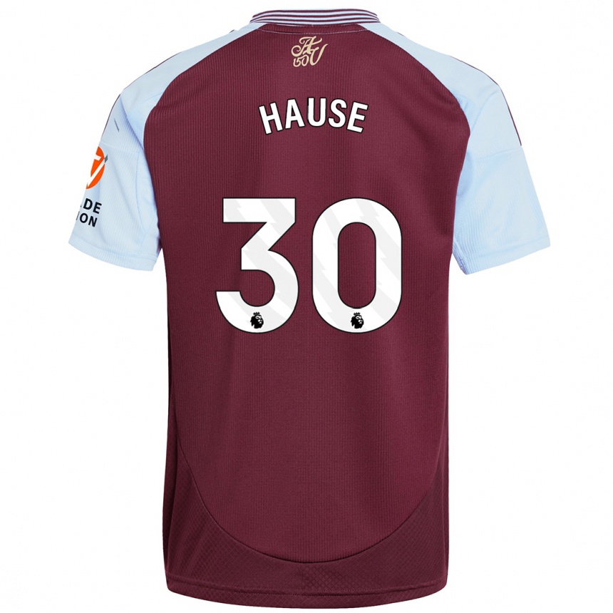 Kids Football Kortney Hause #30 Burgundy Sky Blue Home Jersey 2024/25 T-Shirt