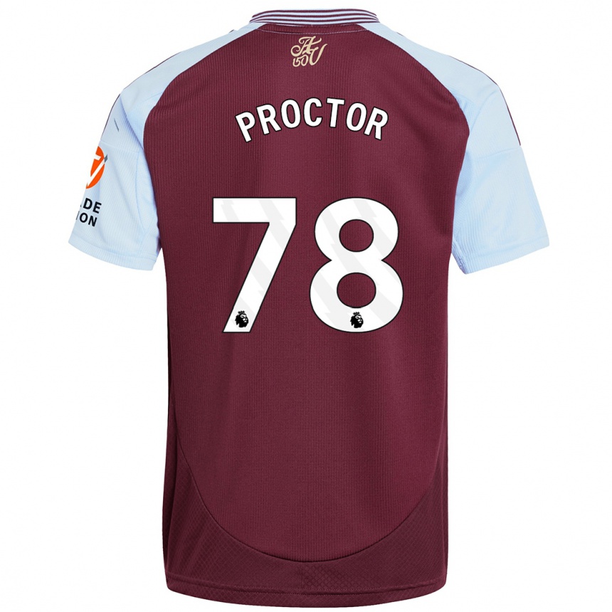 Kids Football Sam Proctor #78 Burgundy Sky Blue Home Jersey 2024/25 T-Shirt