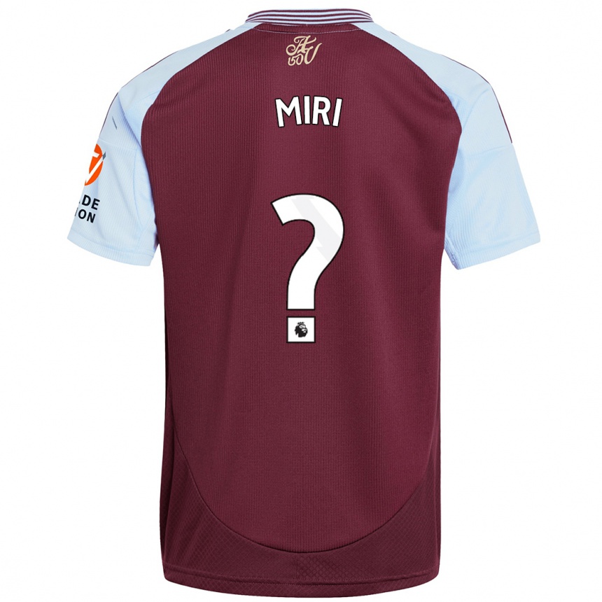 Kids Football Miri Taylor #0 Burgundy Sky Blue Home Jersey 2024/25 T-Shirt