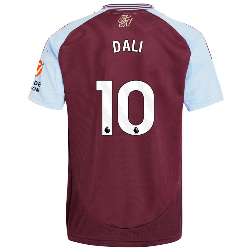 Kids Football Kenza Dali #10 Burgundy Sky Blue Home Jersey 2024/25 T-Shirt