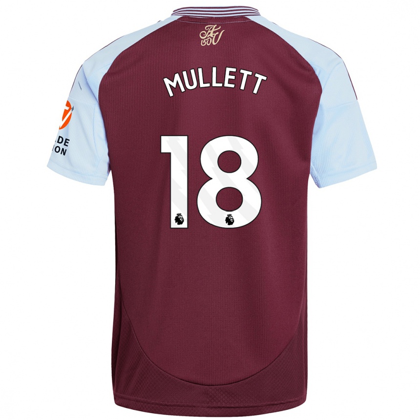 Kids Football Georgia Mullett #18 Burgundy Sky Blue Home Jersey 2024/25 T-Shirt