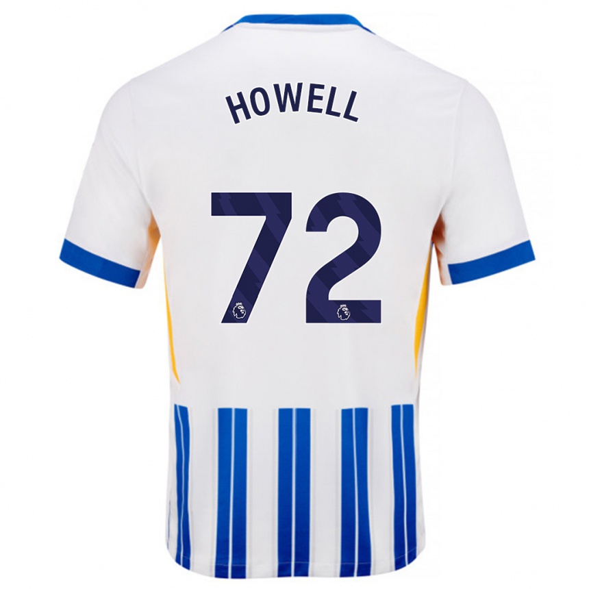 Kids Football Harry Howell #72 White Blue Pinstripes Home Jersey 2024/25 T-Shirt