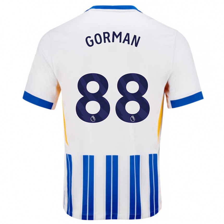 Kids Football Ronnie Gorman #88 White Blue Pinstripes Home Jersey 2024/25 T-Shirt