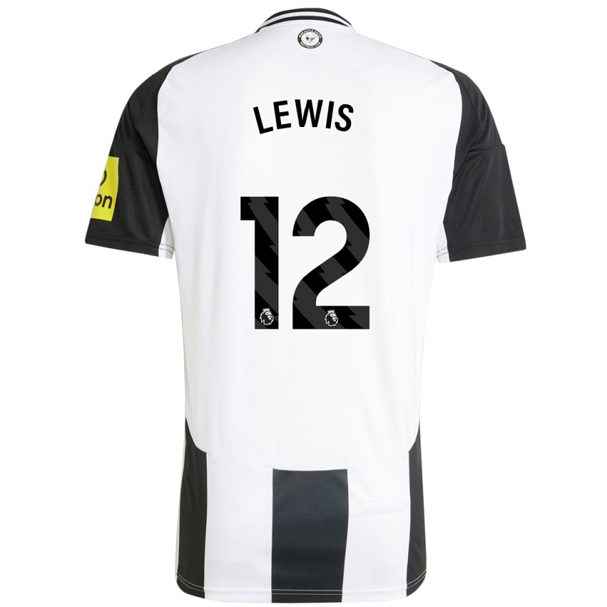 Kids Football Jamal Lewis #12 White Black Home Jersey 2024/25 T-Shirt