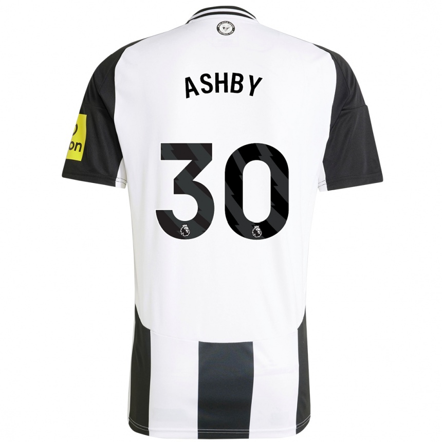 Kids Football Harrison Ashby #30 White Black Home Jersey 2024/25 T-Shirt