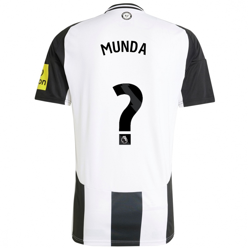 Kids Football Anthony Munda #0 White Black Home Jersey 2024/25 T-Shirt