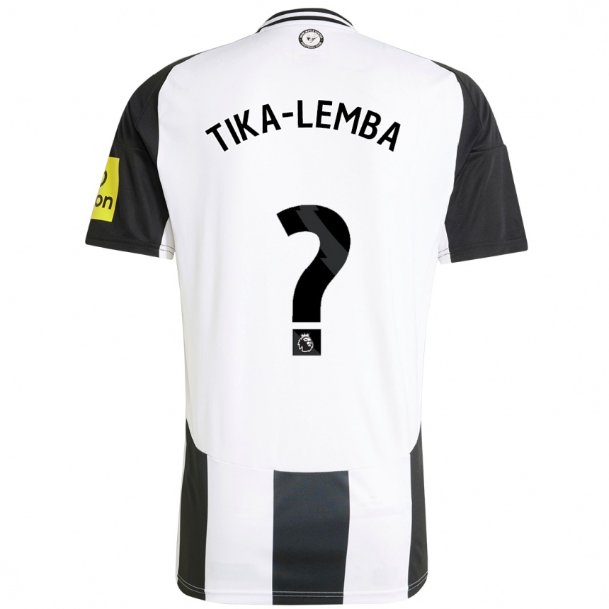 Kids Football Ezra Tika-Lemba #0 White Black Home Jersey 2024/25 T-Shirt