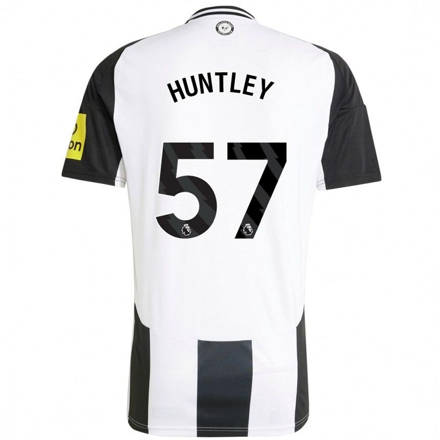 Kids Football James Huntley #57 White Black Home Jersey 2024/25 T-Shirt