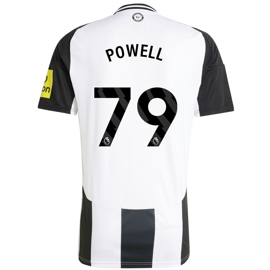 Kids Football Rory Powell #79 White Black Home Jersey 2024/25 T-Shirt