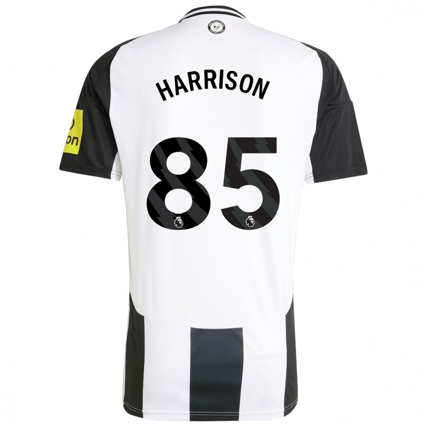 Kids Football Adam Harrison #85 White Black Home Jersey 2024/25 T-Shirt