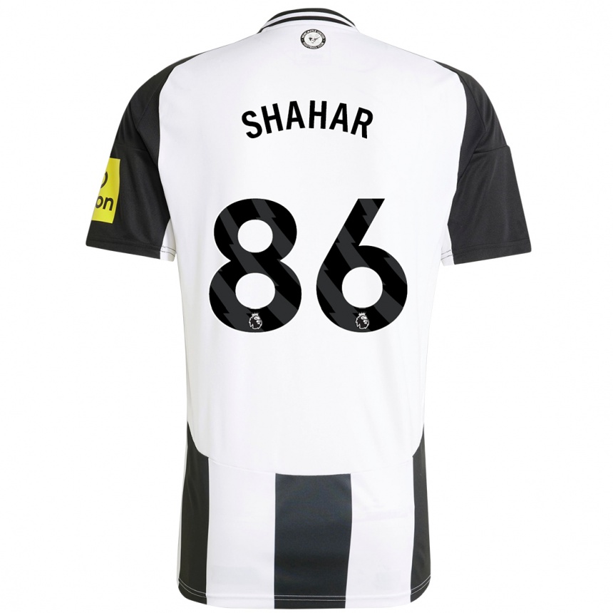 Kids Football Leo Shahar #86 White Black Home Jersey 2024/25 T-Shirt