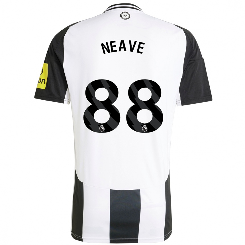 Kids Football Sean Neave #88 White Black Home Jersey 2024/25 T-Shirt