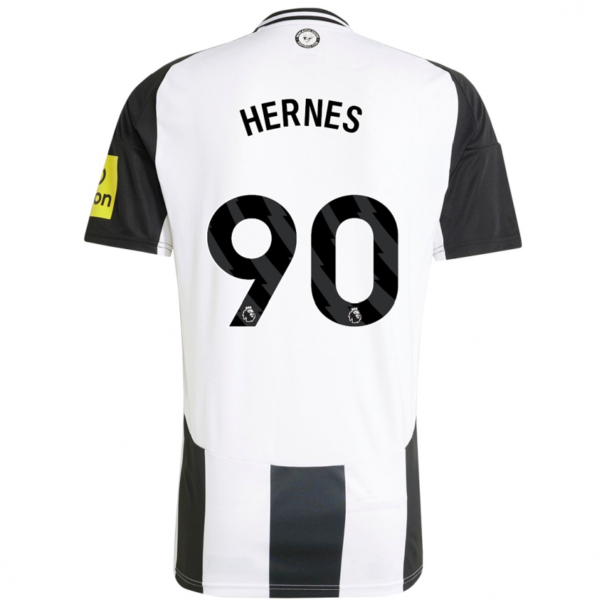 Kids Football Travis Hernes #90 White Black Home Jersey 2024/25 T-Shirt