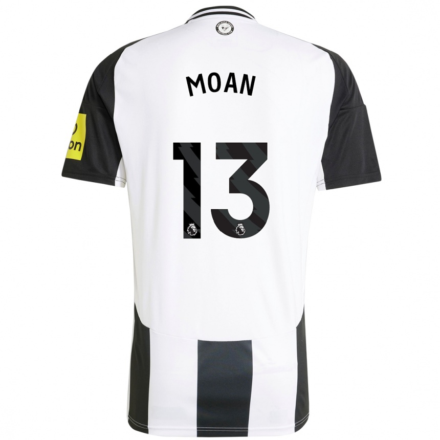 Kids Football Claudia Moan #13 White Black Home Jersey 2024/25 T-Shirt