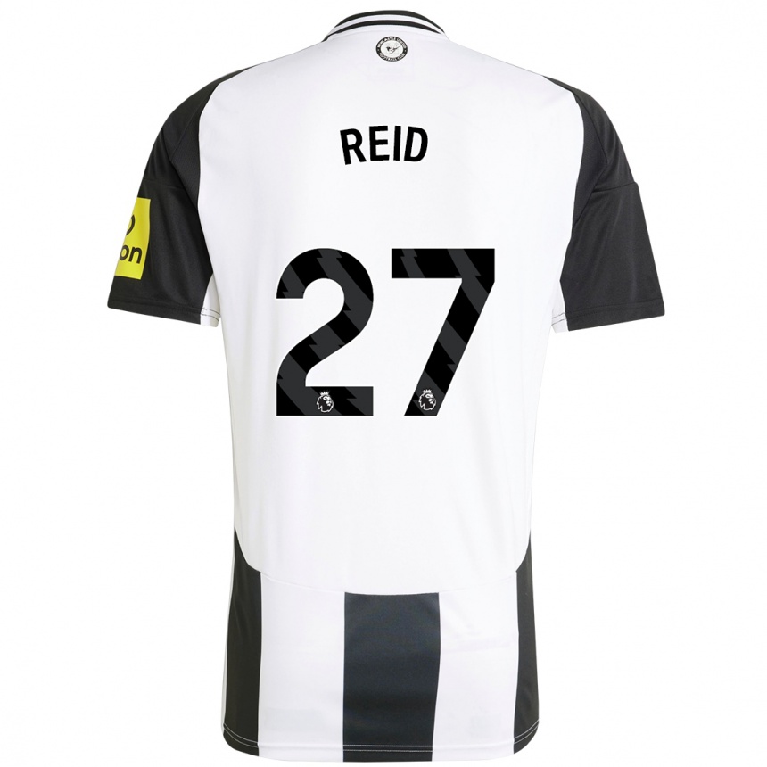 Kids Football Hannah Reid #27 White Black Home Jersey 2024/25 T-Shirt