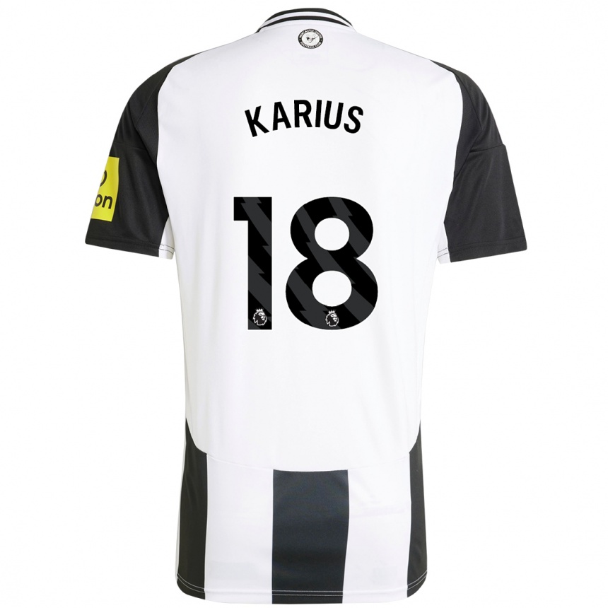 Kids Football Loris Karius #18 White Black Home Jersey 2024/25 T-Shirt