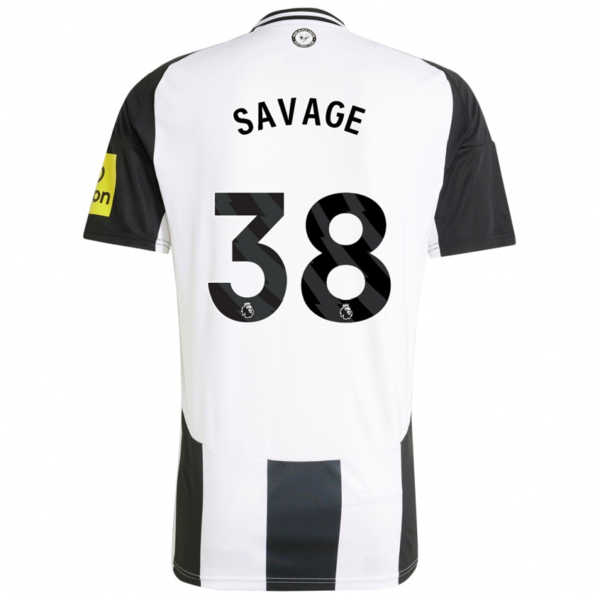 Kids Football Remi Savage #38 White Black Home Jersey 2024/25 T-Shirt