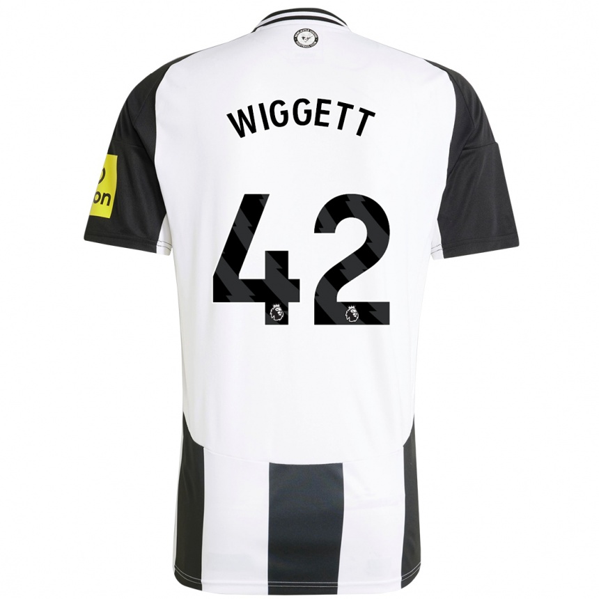 Kids Football Charlie Wiggett #42 White Black Home Jersey 2024/25 T-Shirt