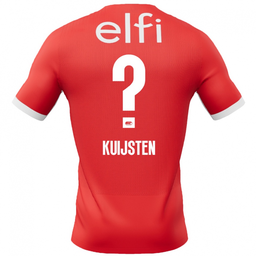 Kids Football Tristan Kuijsten #0 Red White Home Jersey 2024/25 T-Shirt