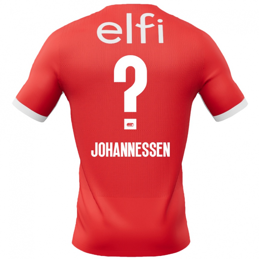 Kids Football Tómas Johannessen #0 Red White Home Jersey 2024/25 T-Shirt