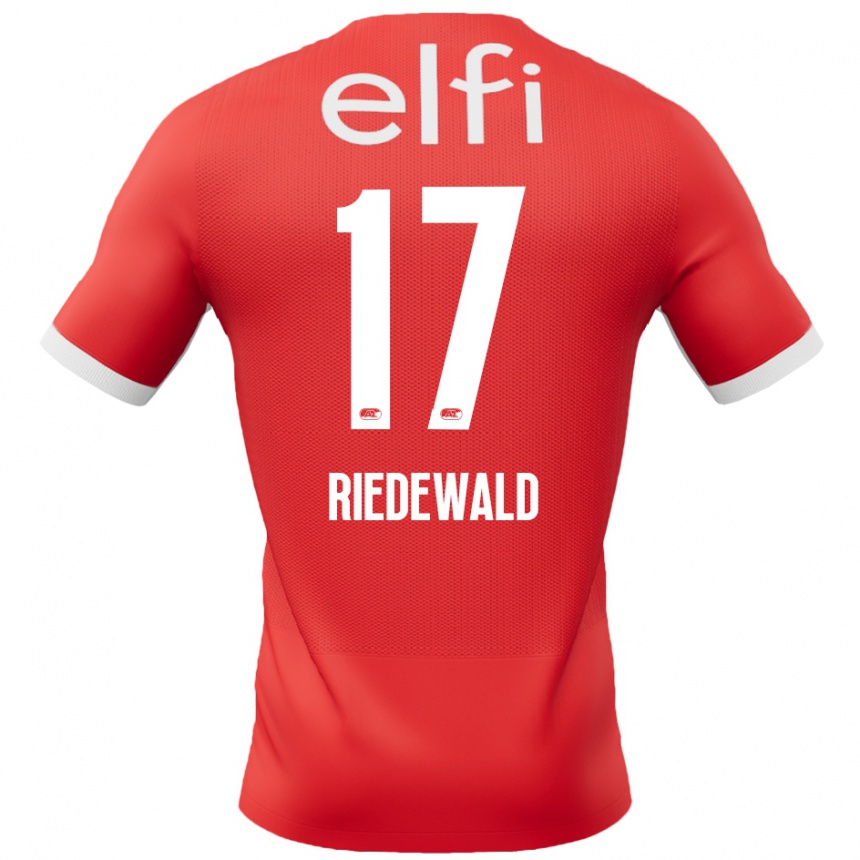 Kids Football Kenzo Riedewald #17 Red White Home Jersey 2024/25 T-Shirt