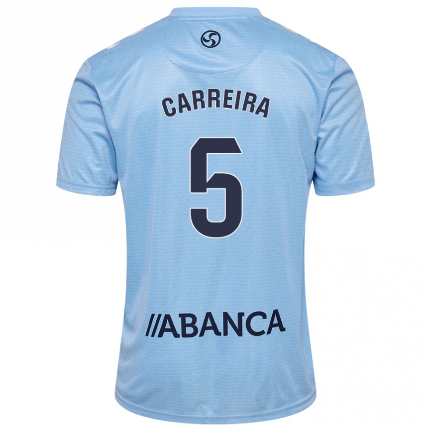 Kids Football Sergio Carreira #5 Sky Blue Home Jersey 2024/25 T-Shirt