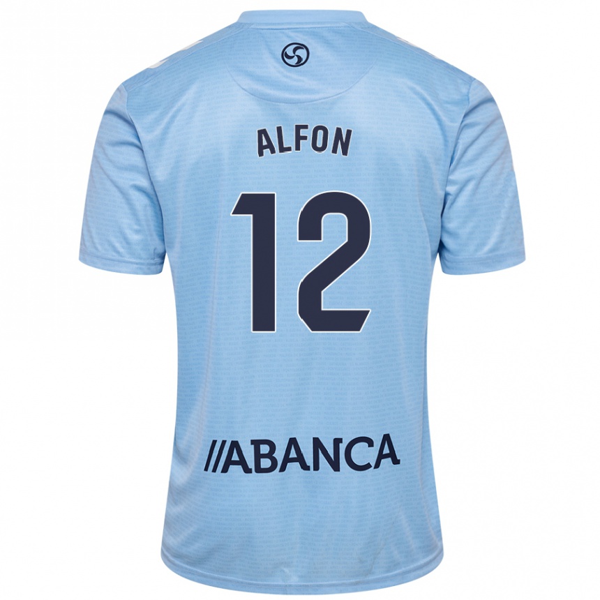 Kids Football Alfon González #12 Sky Blue Home Jersey 2024/25 T-Shirt