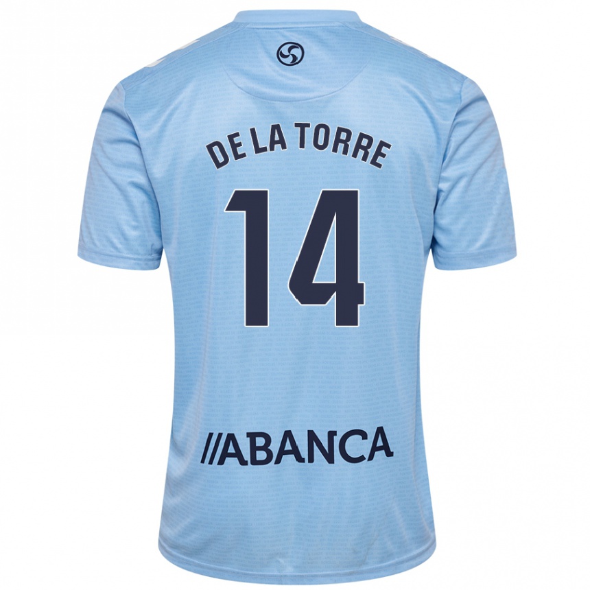 Kids Football Luca De La Torre #14 Sky Blue Home Jersey 2024/25 T-Shirt