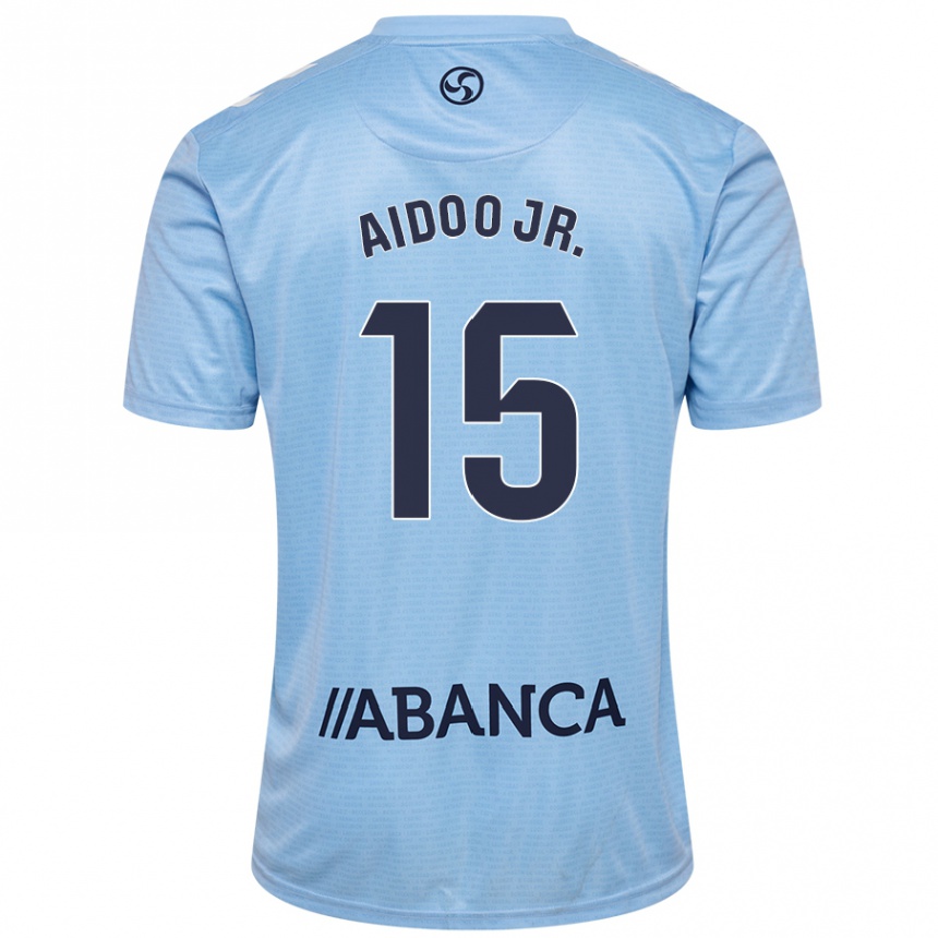 Kids Football Joseph Aidoo #15 Sky Blue Home Jersey 2024/25 T-Shirt