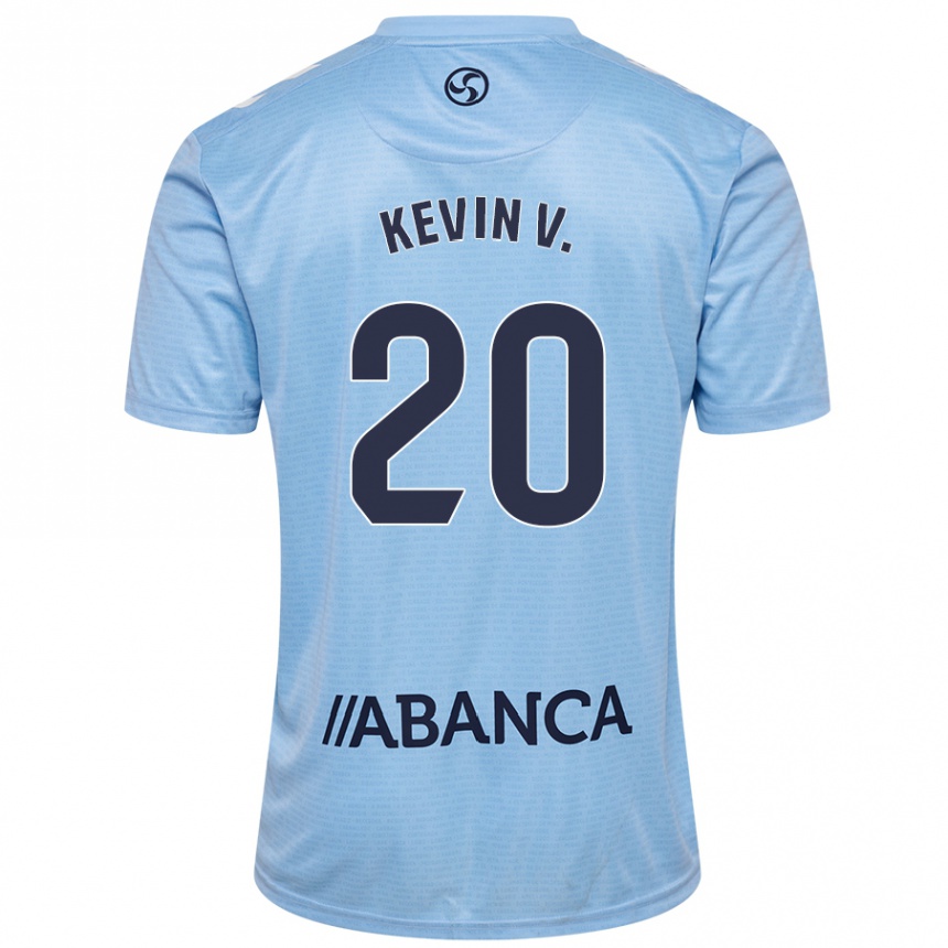 Kids Football Kevin Vázquez #20 Sky Blue Home Jersey 2024/25 T-Shirt