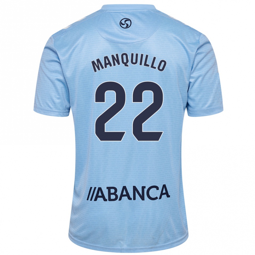 Kids Football Javier Manquillo #22 Sky Blue Home Jersey 2024/25 T-Shirt