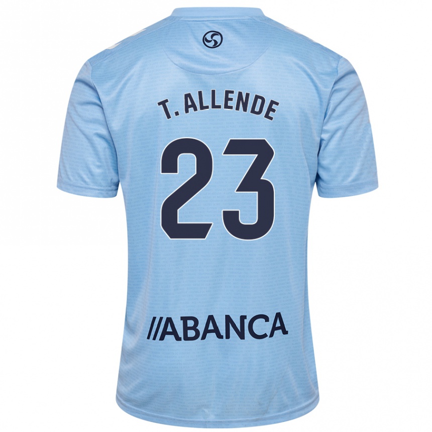 Kids Football Tadeo Allende #23 Sky Blue Home Jersey 2024/25 T-Shirt