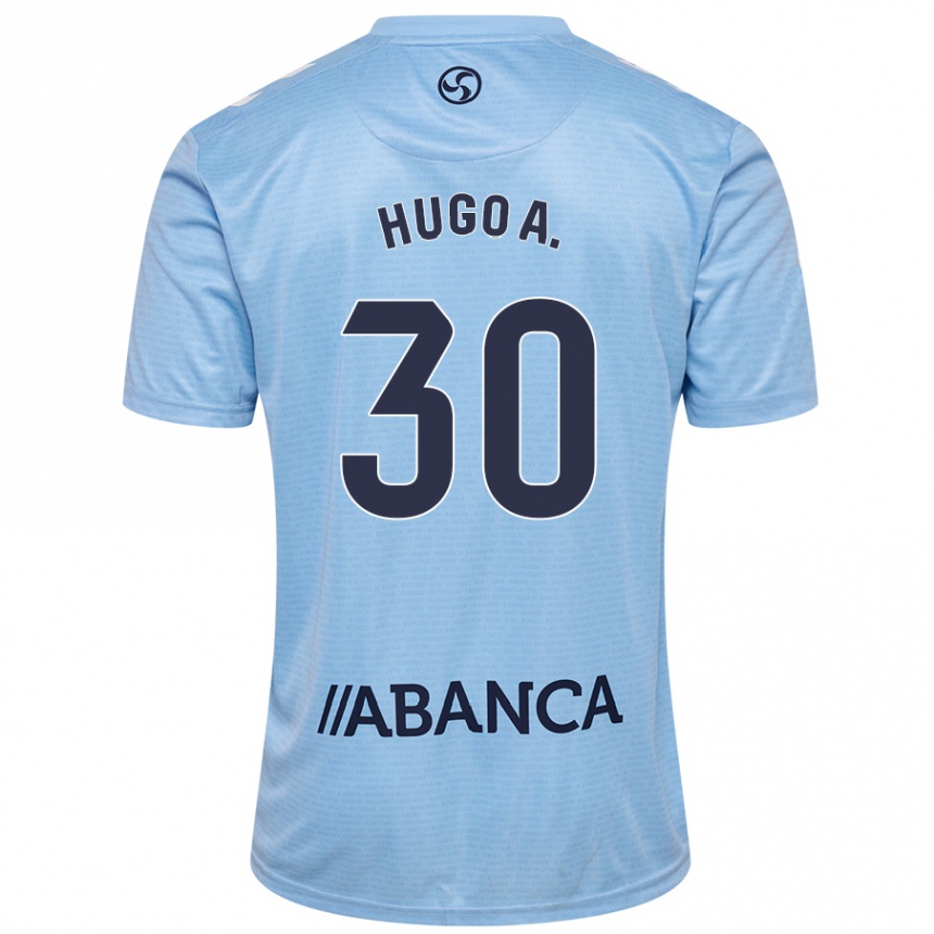 Kids Football Hugo Álvarez #30 Sky Blue Home Jersey 2024/25 T-Shirt