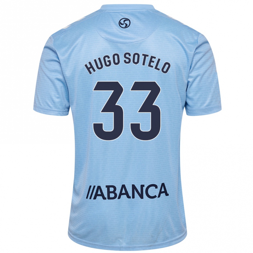 Kids Football Hugo Sotelo #33 Sky Blue Home Jersey 2024/25 T-Shirt