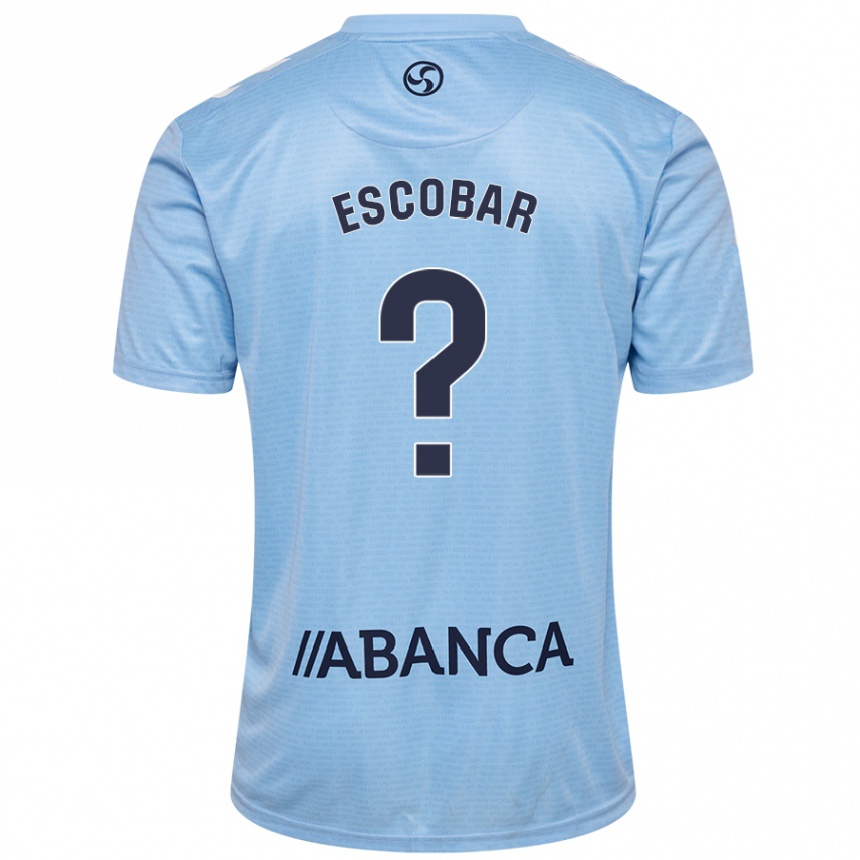 Kids Football Jordi Escobar #0 Sky Blue Home Jersey 2024/25 T-Shirt