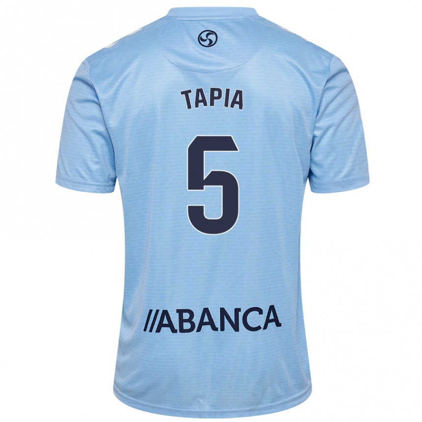 Kids Football Renato Tapia #5 Sky Blue Home Jersey 2024/25 T-Shirt