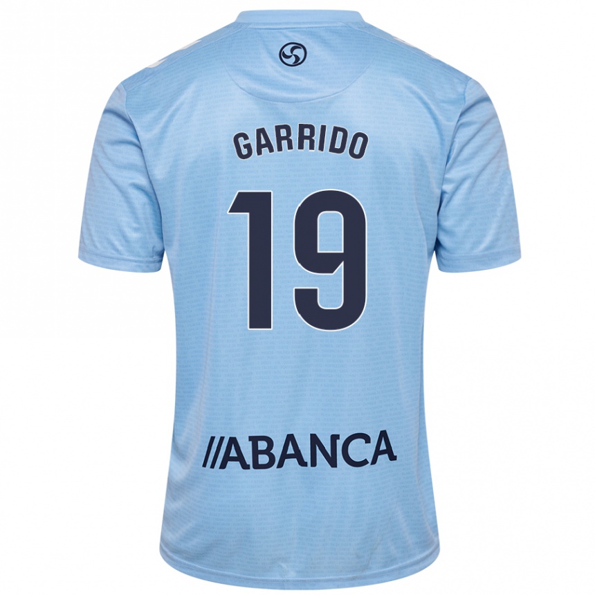 Kids Football Manu Garrido #19 Sky Blue Home Jersey 2024/25 T-Shirt