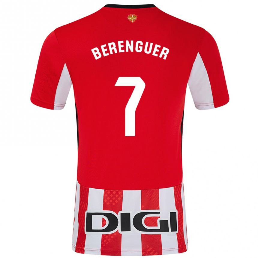 Kids Football Álex Berenguer #7 Red White Home Jersey 2024/25 T-Shirt