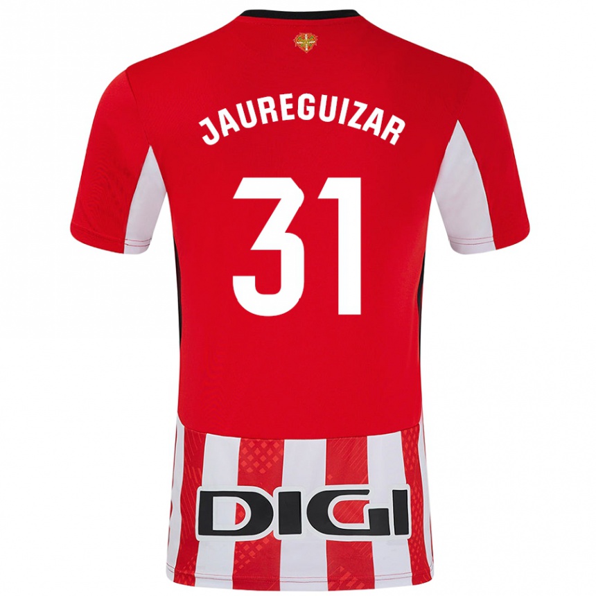 Kids Football Mikel Jauregizar #31 Red White Home Jersey 2024/25 T-Shirt