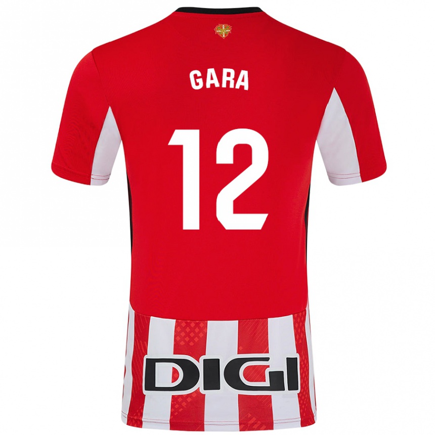 Kids Football Gara #12 Red White Home Jersey 2024/25 T-Shirt